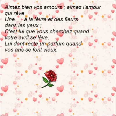 Quelle fleur complète l'espace laissé ?