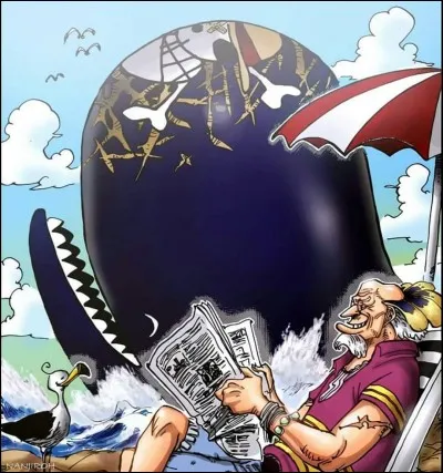Comment se nomme la baleine et le gardien de phare que Luffy et son équipage croisent à leur arrivée sur Grand Line ?