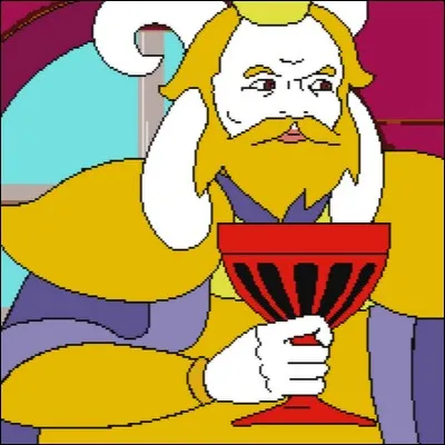 De quelle couleur est l'arme d'Asgore ?