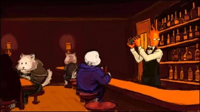 Dans Couveneige, comment s'appelle le bar où Sans adore aller ?