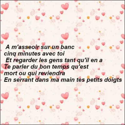 Vous connaissez cette chanson, quel en est le titre ?