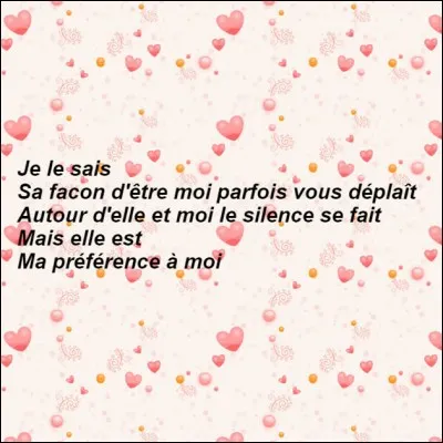 Pourriez-vous me donner le nom de celui qui nous offrit ces paroles ?