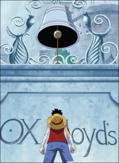 Où se trouvait la cloche l'Ox Bell avant d'être à Marineford ?