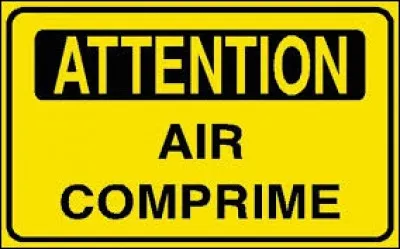 Cliquer sur l'image désignant l'activité ne nécessitant pas l'emploi d'air comprimé :