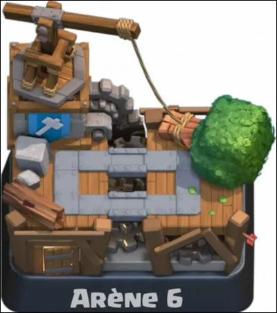 Dans l'arène 6, quelle est la seule carte commune que l'on peut débloquer ?