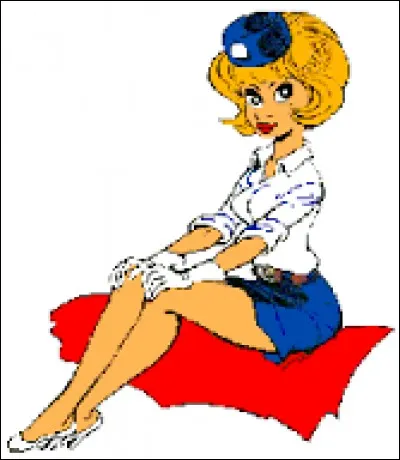 Quel est le prénom de cette hôtesse de l'air de bande dessinée ?