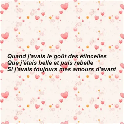 En quelle année Sanson nous chantait-elle ces phrases ?