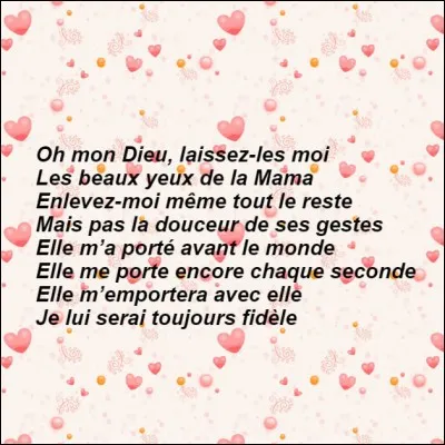 Quelle est cette belle chanson ?