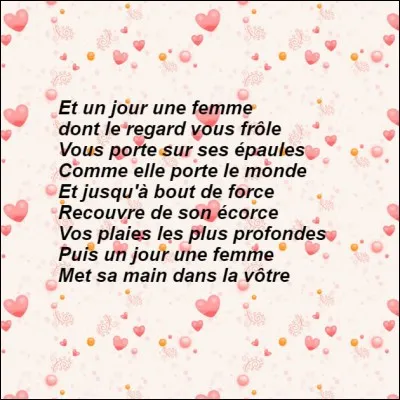 Qui nous faisait découvrir "Et un jour une femme" ?
