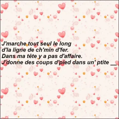 Pourriez-vous compléter ces paroles ?