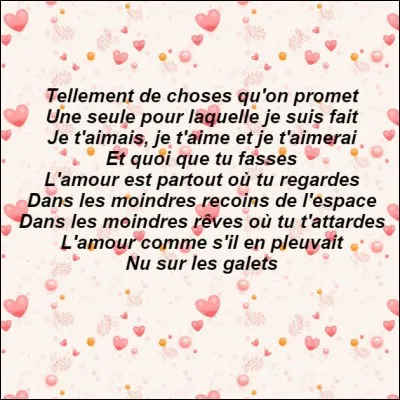 Lequel de ces temps Cabrel n'emploie-t-il pas dans le titre de la chanson ci-dessus ?
