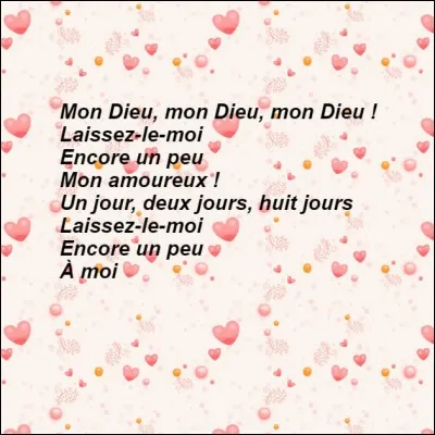 Qui nous chantait cette belle chanson ?