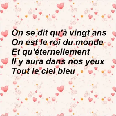 De quoi est-ce le temps, selon cette chanson de Françoise Hardy ?