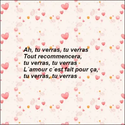 Qui nous chantait ces paroles ?