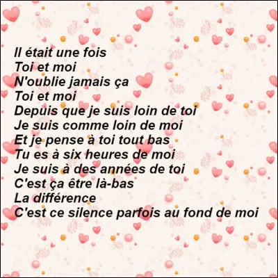 Vous connaissez sûrement cette chanson d'amour de Michel Polnareff, à quel pays l'adresse-t-il ?