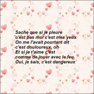 Quel prénom Christophe Maé chantait-il ?