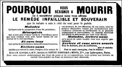 Dans un vide-grenier, vous croisez un vieil homme qui propose de vous donner un remède universel contre toutes les maladies.