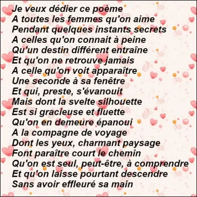 À qui cette chanson est-elle dédiée ?