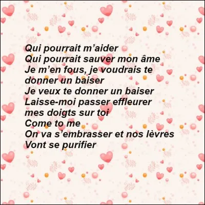 Quelle est cette chanson d'Indochine ?