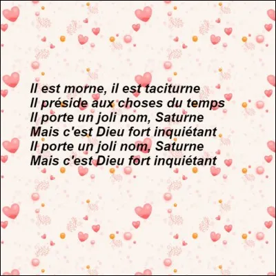 Quelle planète cet artiste chantait-il ?