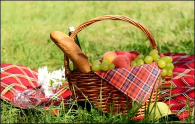 Comme le grand air creuse, que vous ai-je préparé pour manger sur l'herbe, en plein air ?