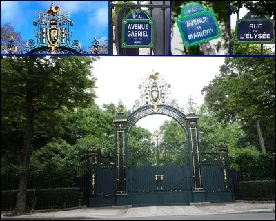 La Grille du Coq est à l'Elysée, côté parc, ce que le porche officiel est au Palais, côté Faubourg Saint-Honoré. Sur quelle voie débouche-t-elle ?