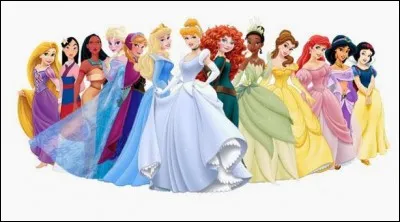 Quels sont les prénoms exacts de toutes les princesses par rapport à l'ordre où elles sont placées sur la photo en commençant par la gauche ?