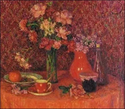 De quel artiste mauricien, post-impressionniste, est cette harmonie en rouge ?