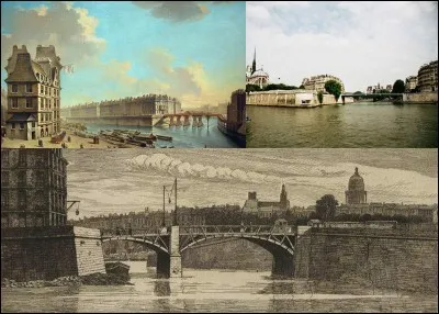 Allons sur « l'île de la Cité » ou sur « l'île Saint-Louis » !
Bon ! Soyons prudent pour le traverser ! Ce pont est le dernier d'une longue série de ponts qui ont existé pour relier ces deux îles, beaucoup d'entre eux se sont écroulés, ont été détruits. Le premier a été construit en 1634, le pont actuel date de 1970.
A votre avis, combien de ponts ont-ils existé à cet endroit ?