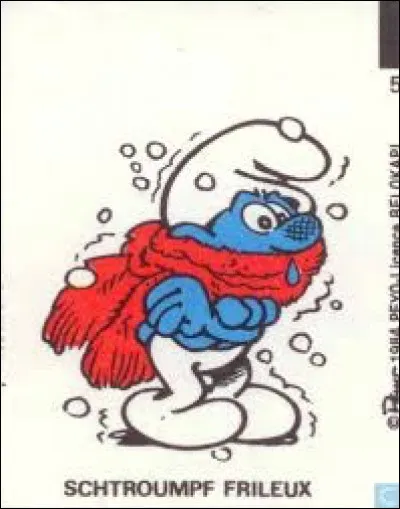 Souvent emmitouflé parce qu'il est frileux, quel est ce Schtroumpf dont la saison préférée est l'été ?