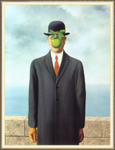 Cette toile de Magritte s'intitule "Ceci n'est pas un homme" :