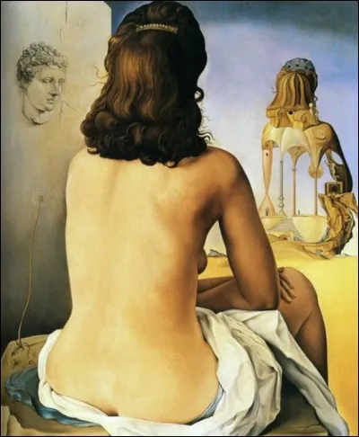 Ceci est "Gala vue de dos" peinte par Salvador Dali :
