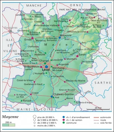 MAYENNE - Quel est le code de ce département des Pays de la Loire ?