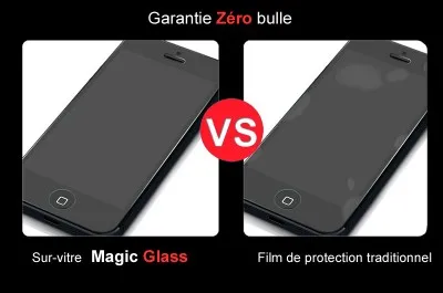 Il y a des bulles d'____ sous le film protecteur de mon téléphone.