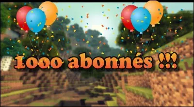 Tu as enfin atteint 1000 abonnés, que fais-tu pour cela ?