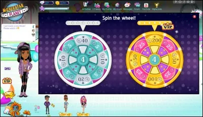 Les roues de la fortune, tu peux les tourner...fois par jour si tu n'es pas VIP