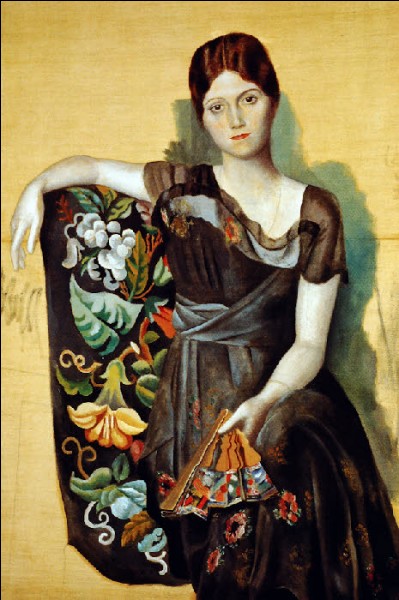 Cette toile représente la femme de Picasso, Olga, et fut peinte par Picasso :