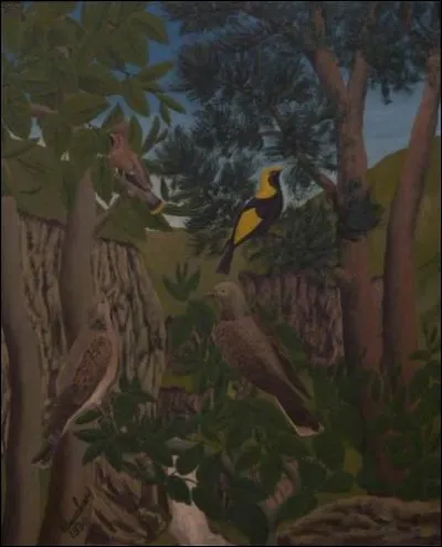 Qui a peint "Oiseaux dans une gorge" ?