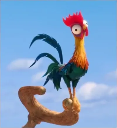 Comment s'appelle le coq un peu d&eacute;bile qui accompagne Vaiana dans son voyage ?