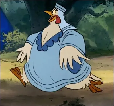 Dans le m&ecirc;me dessin anim&eacute;, comment s'appelle la poule ?