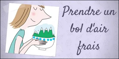 Que signifier l'expression "prendre un bol d'air frais" ?
