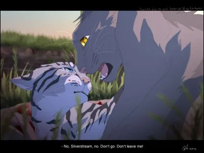 Combien de chats sont présents lors de la mort de Rivière d'Argent (Rivière d'Argent comprise) ?