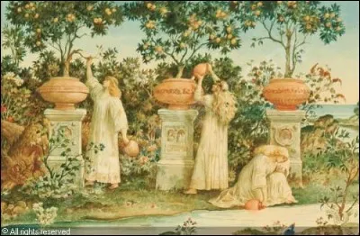 Il cueillit les pommes d'or du jardin des Hespérides.