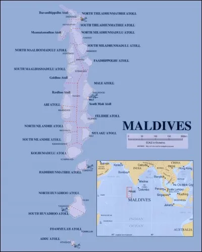 A quelle hauteur culminent les Maldives ?