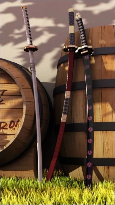 Parmi ces 3 sabres lequel est nommé Sandai Kitetsu ?