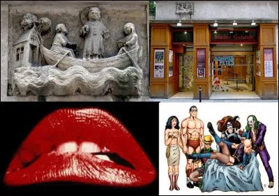 Allons au « 42 rue Galande » !
A cette adresse, on peut constater que l'histoire de la religion catholique et le cinéma des années 70 est « mélangé » ! On peut dire que le saint représenté et le Docteur Frank-N-Furter (un criminologue) ne se sont pas rencontrés, malgré leur « présence » en ce lieu.
Que peut-on voir à cette adresse ?