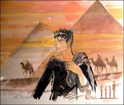 Qui a créé la série de Bandes dessinées "Les scorpions du désert", ou Corto Maltese apparaîtra dans le dernier album ?