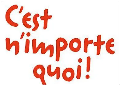 On ne dit pas ''n'importe quoi'' mais: