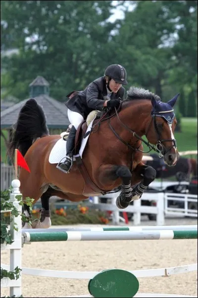 Quel est ce puissant cheval sous le selle de Margie Engle?