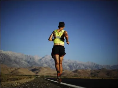 The ....... runner arrived two minutes ago.